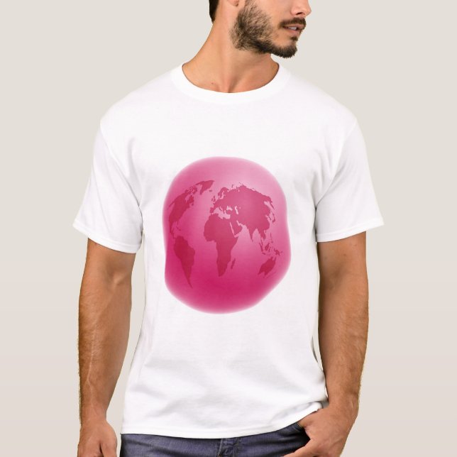 Rosa jordklot tee shirt (Framsida)