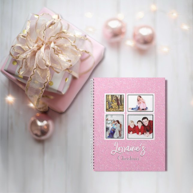 Rosa Joyoux Noel Photo Bok Anteckningsbok (Skapare uppladdad)