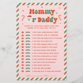 Rosa jul Baby Shower Gissa vem spel