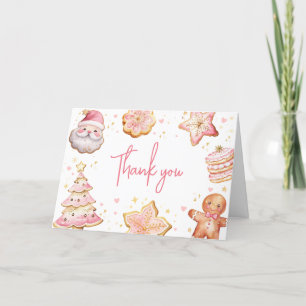 Rosa jul - babyskor för nybörjare tack kort