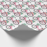Rosa jul-cykel Helgdag Julafton Gift Presentpapper<br><div class="desc">Hoppas du gillar den här helgdag. Lägg till din egen text. Kolla i min butik för mer passande artiklar som klistermärken, mugg, kort, mjukpapper och annat helgdag. Bara en kommentar: kontrollera att utskriften av mönster fungerar för dig. Zazzle skriver ut sin mönster och upprepar varje 36 tum. Sömmar kanske inte...</div>