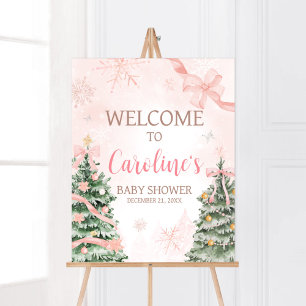 Rosa jul det är kallt ute välkommen poster