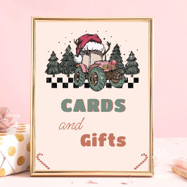 Rosa jul, Födelsedagskort och presentkort Lastbil Poster