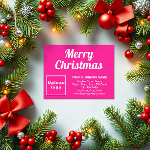 Rosa   Jul   Företag   Liten platta Julkort