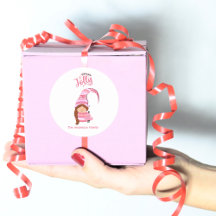 Rosa Jul Girl Gnome med Braid Hair Jolly