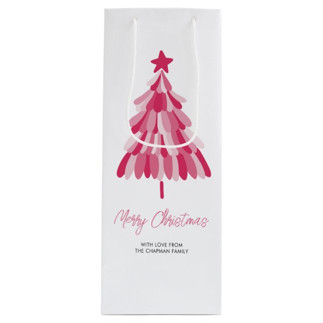Rosa jul Helgdag träd (Framsidan)