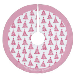 Rosa jul Helgdag träd Julgransmatta Borstad Polyester