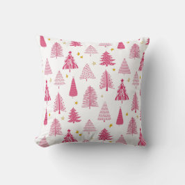 Rosa jul Helgdag träd Kudde