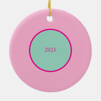Rosa jul julgransprydnad keramik