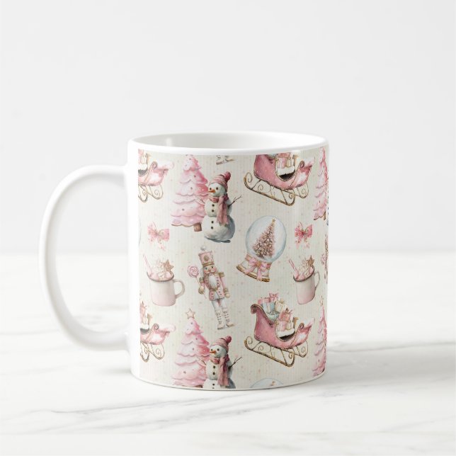 Rosa jul  kaffemugg (Vänster)