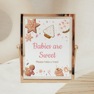 Rosa Jul, lilla Cookie Spädbarn är Sweet Poster