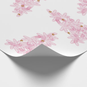 Rosa Jul Modern Helgdag Träd Presentpapper