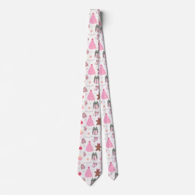 Rosa jul Mönster Slips (Framsida)