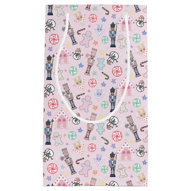 Rosa Jul Nutcracker, Gingerbröd och Snögubbar  (Framsidan)