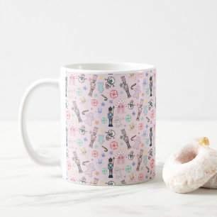 Rosa jul Nutcracker, Gingerbröd och Snögubbar Kaffemugg