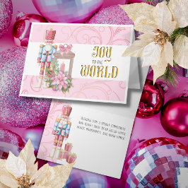 Rosa Jul Nutcracker Joy till World Card Kort