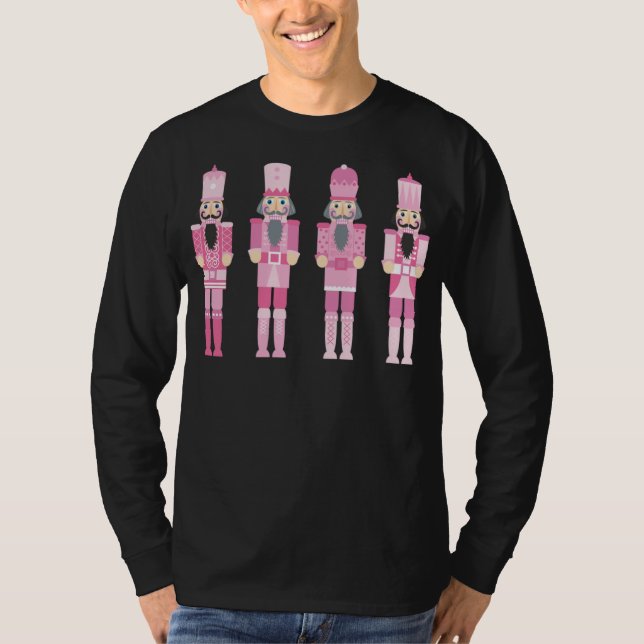 Rosa Jul Nutcracker Squad Ballet Dance Match T Shirt (Framsida)