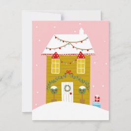 Rosa jul Party Barns födelsedag Helgdag OSA Kort