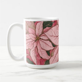 Rosa jul Poinsettia Design Kaffemugg
