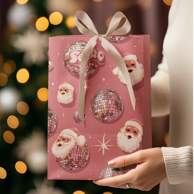 Rosa jul retro tomte presentbutik (Skapare uppladdad)