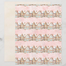 Rosa jul Söt Pastell Scrapbookpapper