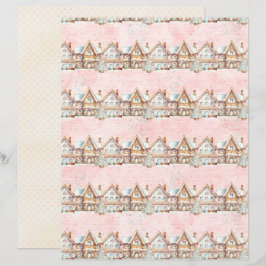 Rosa jul Söt Pastell Scrapbookpapper