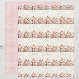 Rosa jul söt pastell scrapbookpapper