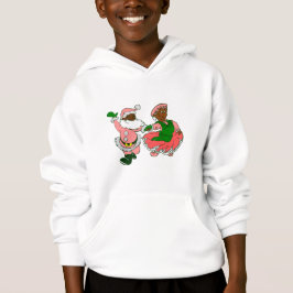 rosa jul svart tomte clous fru t shirt