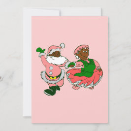  rosa jul svart tomte fru  julkort