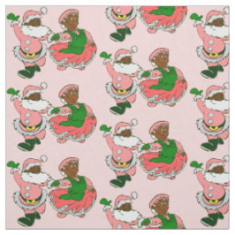  rosa jul svart tomte fru  tyg