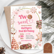 Rosa jul Två söta vinter 2-års födelsedag