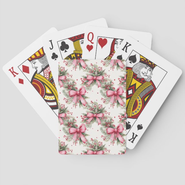Rosa julbågar casinokort (Baksidan)