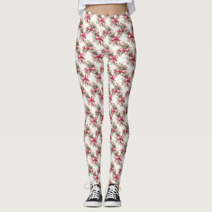 Rosa julbalar leggings