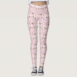 Rosa julbalar leggings