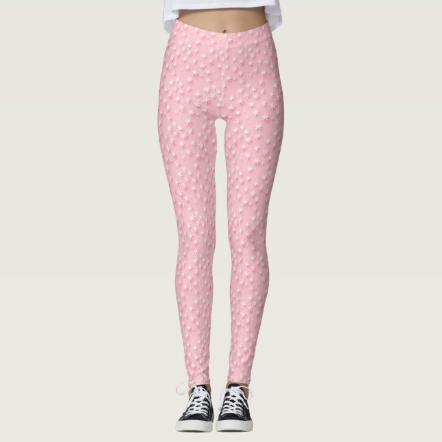 Rosa julbalar leggings (Framsida)