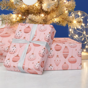 Rosa juldekorationer jul presentpapper