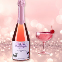 Rosa julfest i modern midcentury-stil