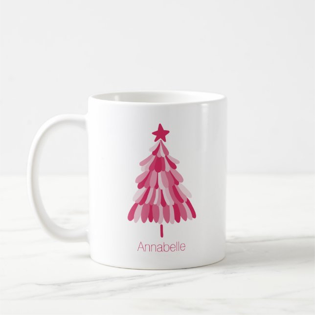 Rosa julgräd kaffemugg (Vänster)