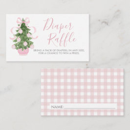 Rosa Julgran-fickkort för dykande rafflar Tilläggskort