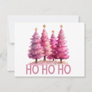 Rosa Julgran HOHOHO Julkort