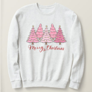 Rosa Julgran Hoodie, Helgdag Cheer för kvinnor T Shirt