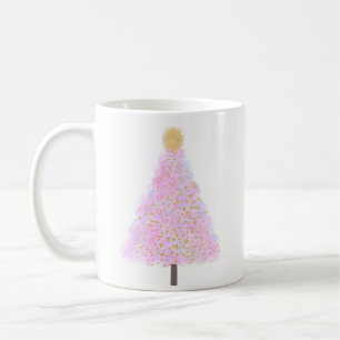 Rosa julgran kaffemugg