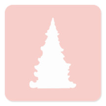 Rosa Julgran minimalistsilhuett