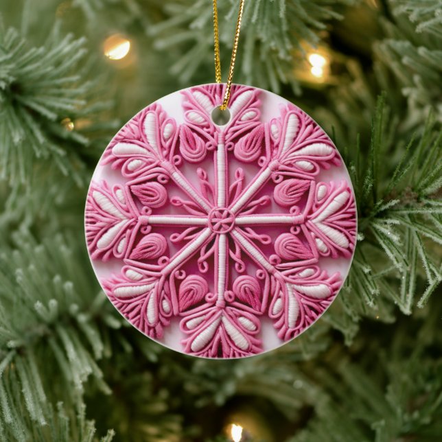 Rosa Julgran Ornament (Träd)