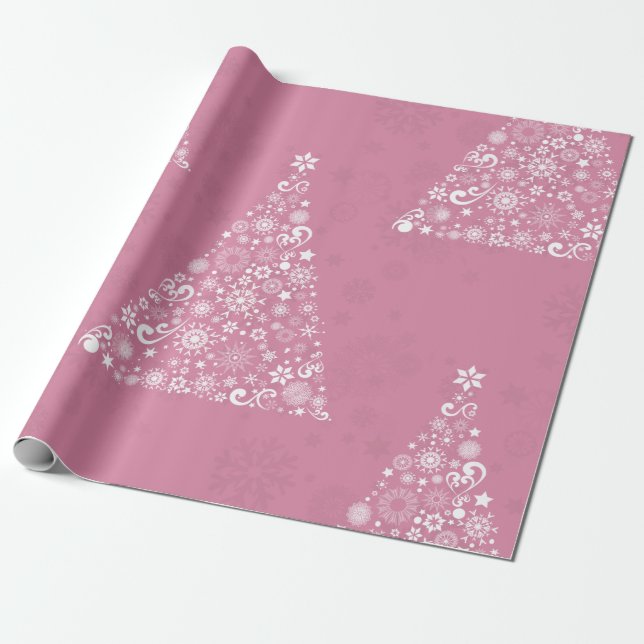 rosa julgran presentpapper (Utrullad)