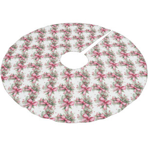 Rosa Julgran Skirt Julgransmatta Borstad Polyester