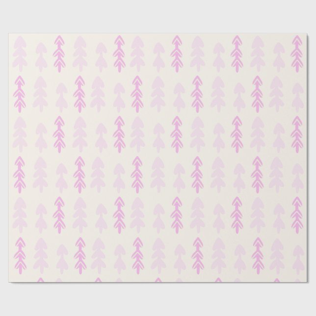 Rosa Julgran Wrapping Papper Presentpapper (Platt)