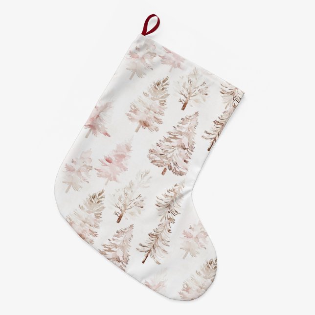 Rosa julgranar stor julstrumpa (Framsidan (Hängande))