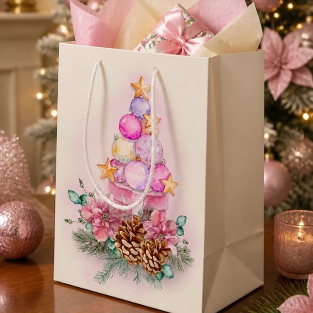 Rosa julgransprydnad och presentlåda (Skapare uppladdad)