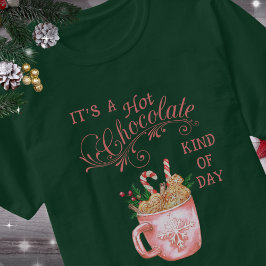 Rosa JulHett Chocolate Mugg Mörk T-Shirt